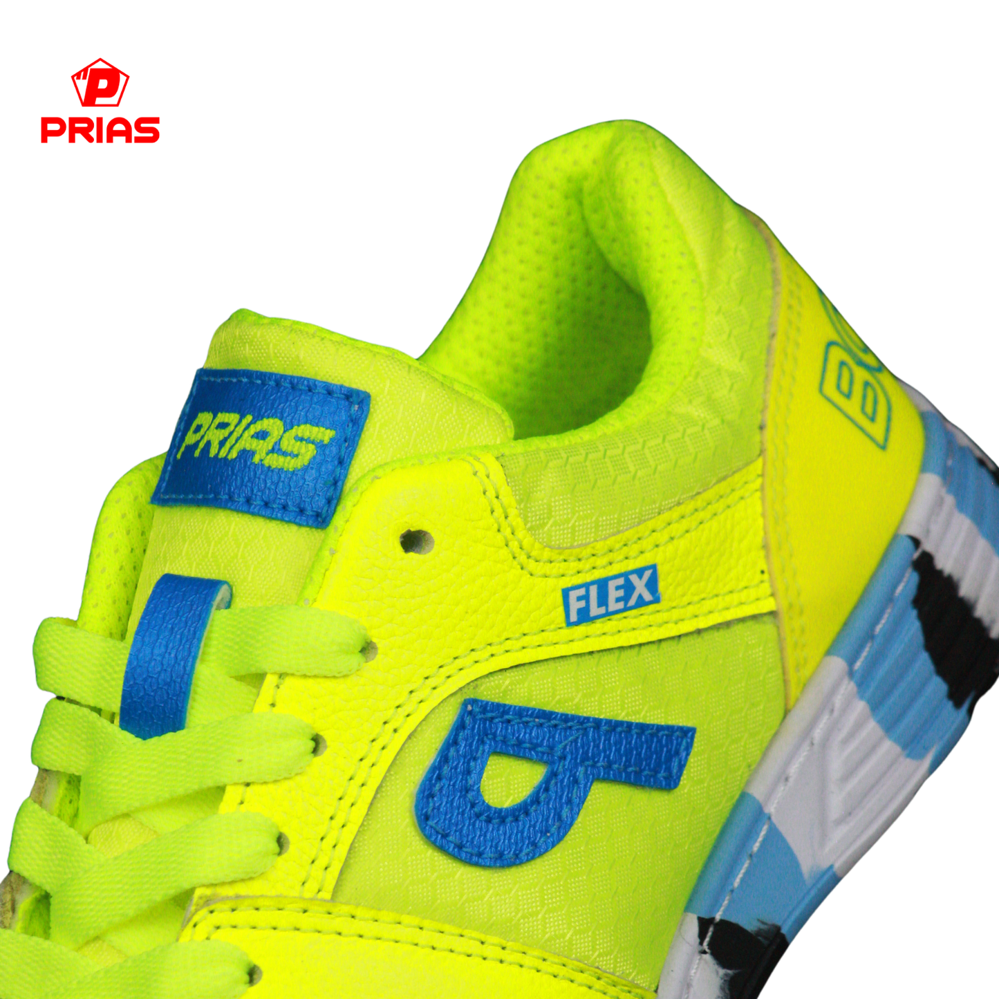 Prias Flex Amarillo neon X Azul