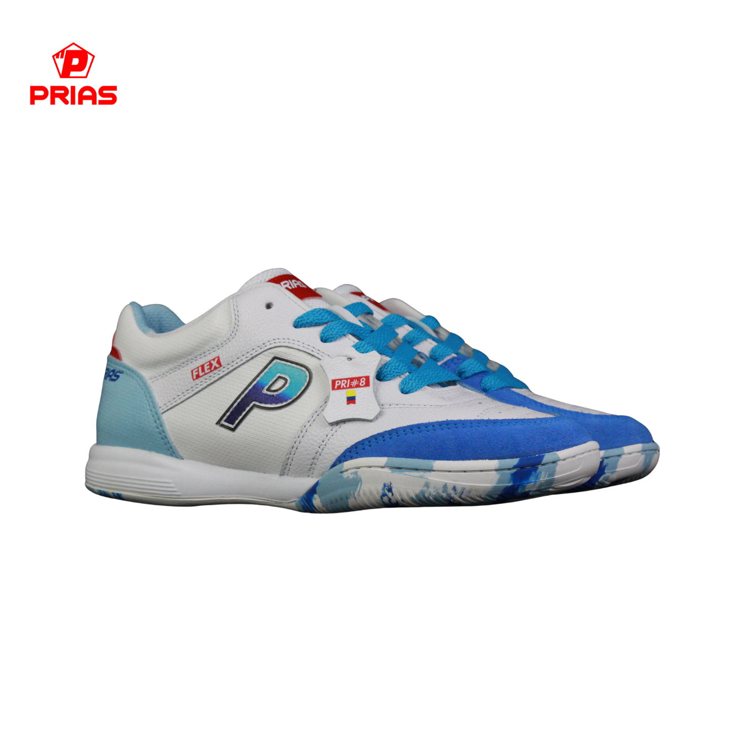 Prias Flex - Blanco x Azul