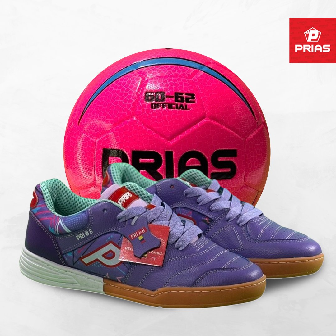 Combo Prias Flex Morado + Balón