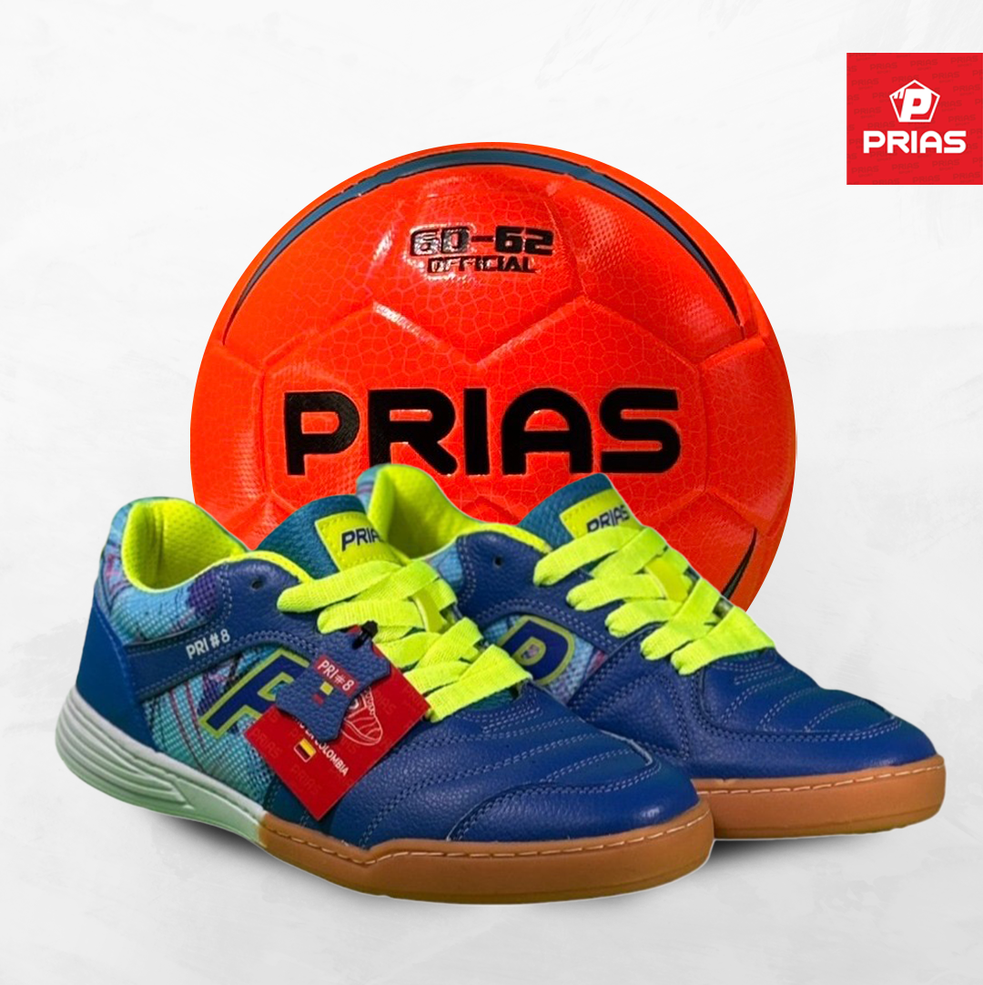 Combo Prias Flex Azul Rey - Balón