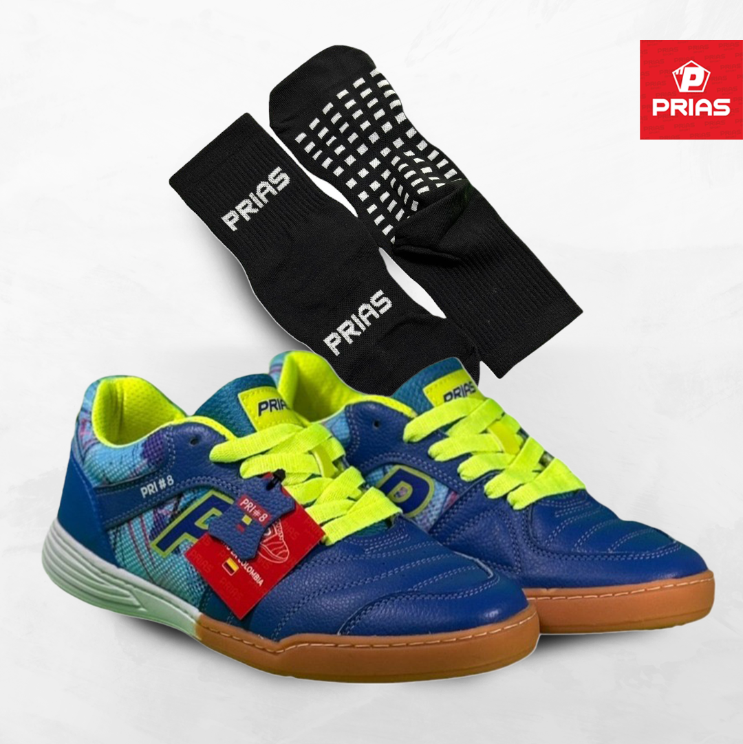 Combo 2 Prias Flex Azul Rey + Medias confort